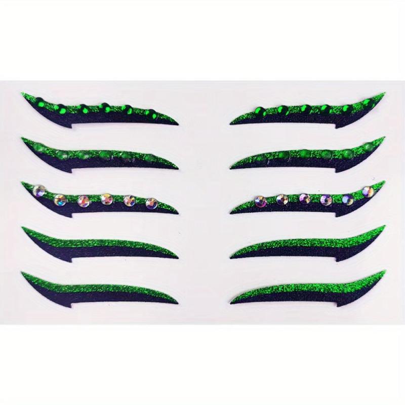 Glitter Eyeliner Stickers Instant Adhesive Eye Line Strip