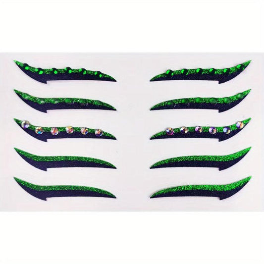 Glitter Eyeliner Stickers Instant Adhesive Eye Line Strip