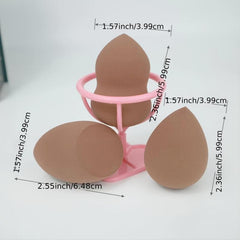 Makeup Sponge Set Liquid Cream Powder Puff Sponge 3 Sponges 1 Holder