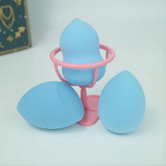 Makeup Sponge Set Liquid Cream Powder Puff Sponge 3 Sponges 1 Holder