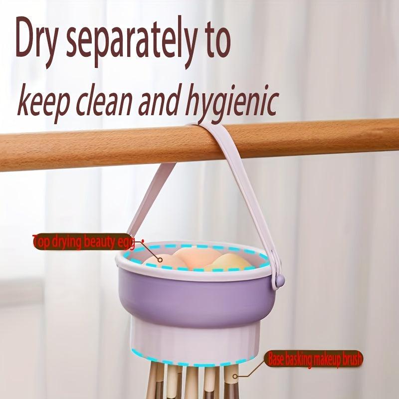 3-in-1 Powder Puff Cleaning & Storage Box - Makeup Sponge Brush Drying Cleaner