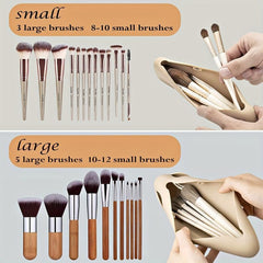 Travel Makeup Brush Holder Organizer Bag Case Silicone Cosmetic Brushes Pouch