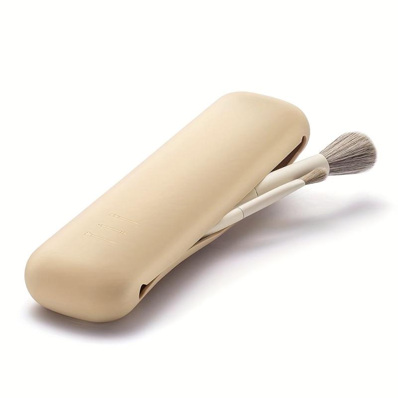 Travel Makeup Brush Holder Organizer Bag Case Silicone Cosmetic Brushes Pouch