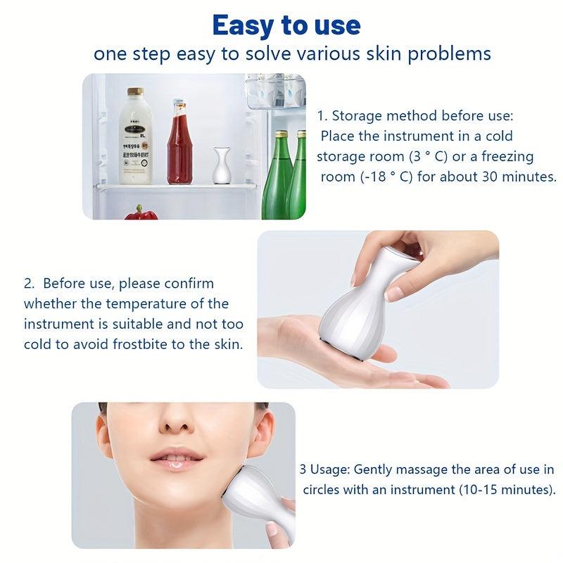 Reusable Cooling Eye Pad With Handle Ice Globe For Women