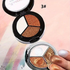 3 Colors Eyeshadow Palette Matte & Glitter Finish
