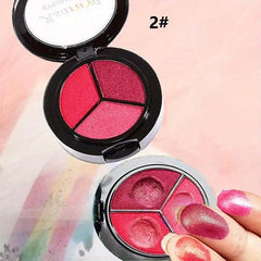3 Colors Eyeshadow Palette Matte & Glitter Finish