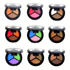 3 Colors Eyeshadow Palette Matte & Glitter Finish