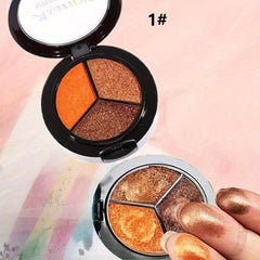 3 Colors Eyeshadow Palette Matte & Glitter Finish
