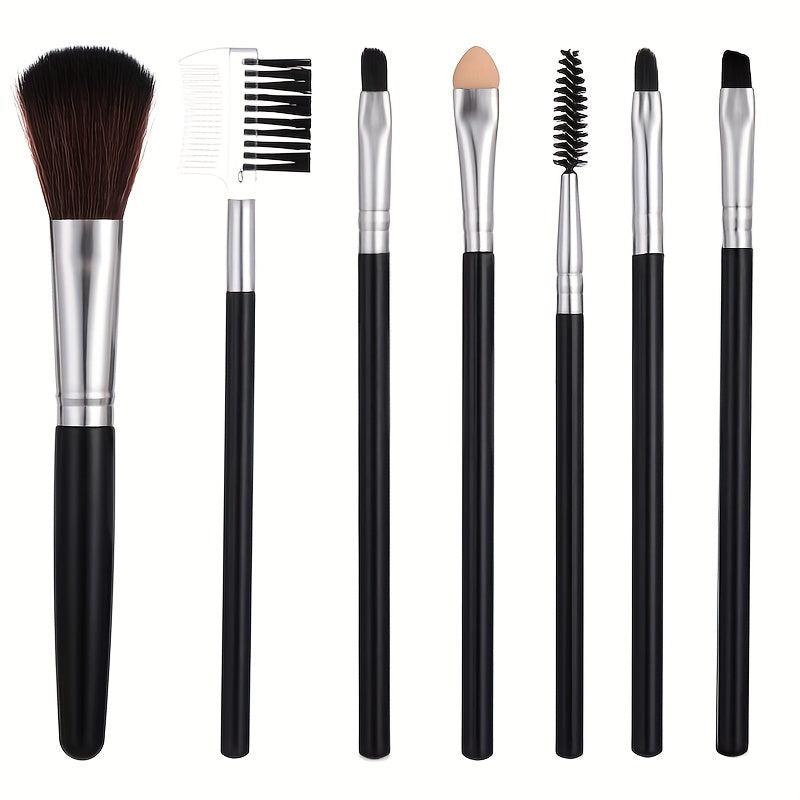 7pcs Makeup Brush Set Dual Side Eyelash Eyebrow Brush Comb Sponge Head