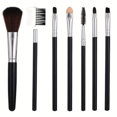 7pcs Makeup Brush Set Dual Side Eyelash Eyebrow Brush Comb Sponge Head