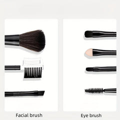 7pcs Makeup Brush Set Dual Side Eyelash Eyebrow Brush Comb Sponge Head