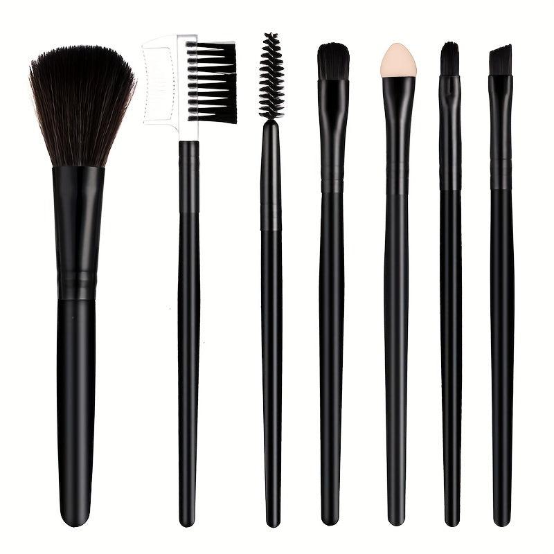 7pcs Makeup Brush Set Dual Side Eyelash Eyebrow Brush Comb Sponge Head