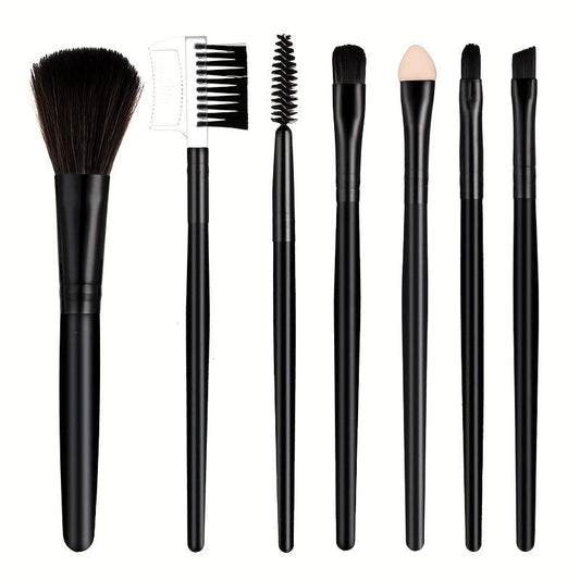 7pcs Makeup Brush Set Dual Side Eyelash Eyebrow Brush Comb Sponge Head