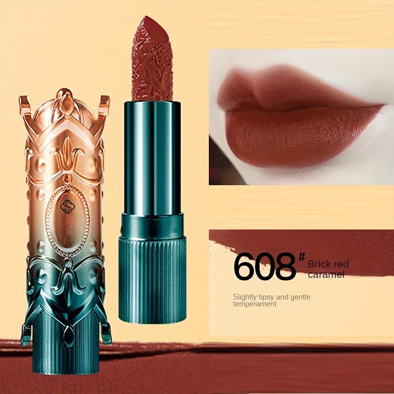 Velvet Matte Embossed Lipstick Carving Waterproof Long Lasting Lipstick
