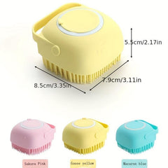 Silicone Bath Brush Cat And Dog Bath Accessories Soft Hair Bottle Bath Scrub