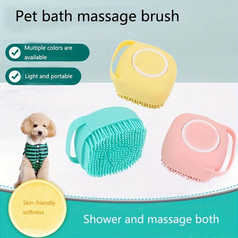 Silicone Bath Brush Cat And Dog Bath Accessories Soft Hair Bottle Bath Scrub