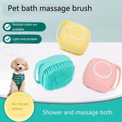Silicone Bath Brush Cat And Dog Bath Accessories Soft Hair Bottle Bath Scrub