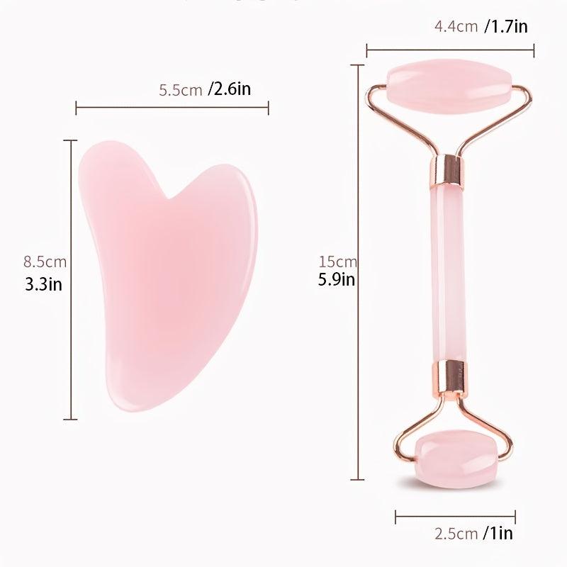 Powder Crystal Roller Massager Set Face Beauty Shaving Massage Stick
