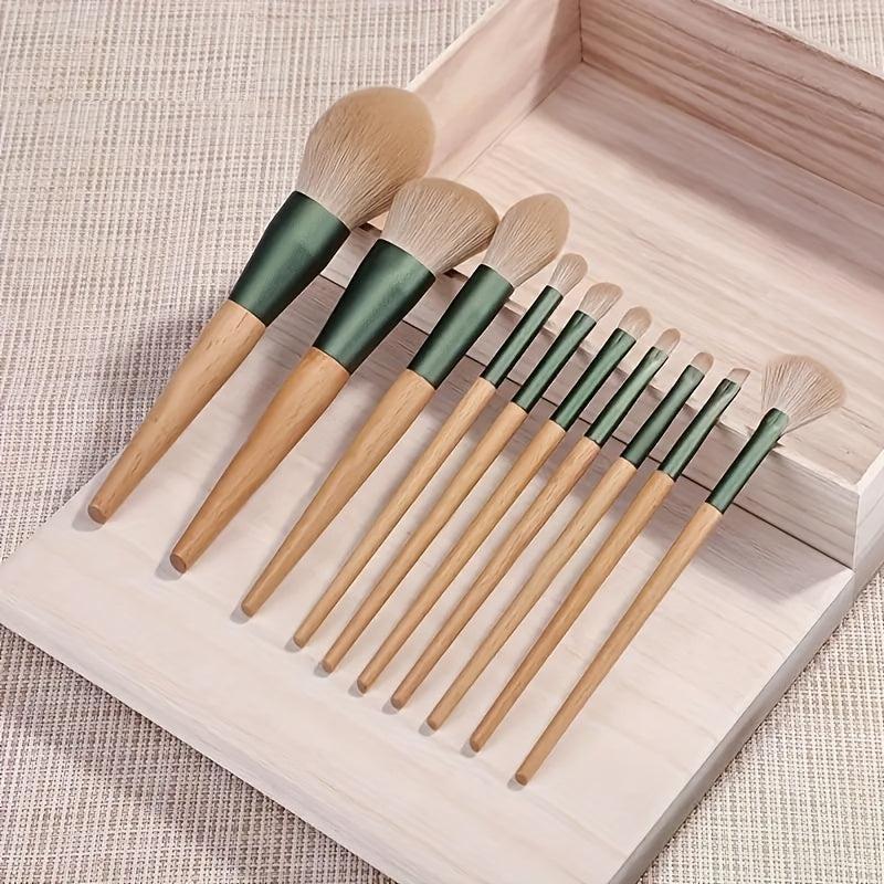 10pcs Makeup Brushes Set Portable Makeu...