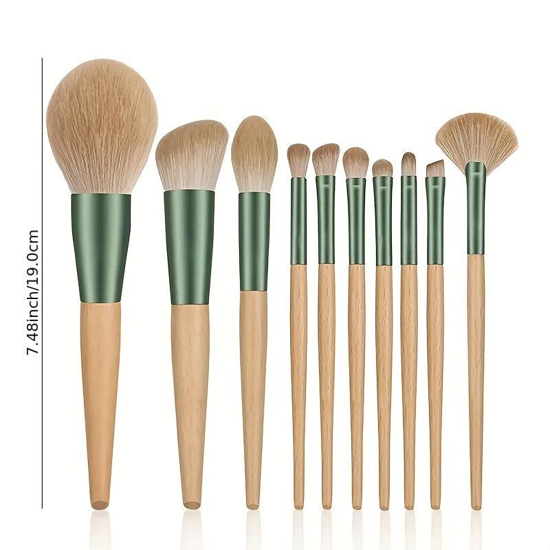 10pcs Makeup Brushes Set Portable Makeu...