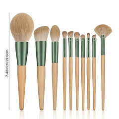 10pcs Makeup Brushes Set Portable Makeu...