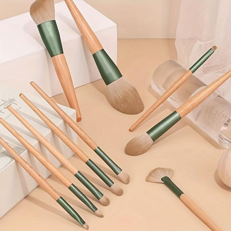 10pcs Makeup Brushes Set Portable Makeu...