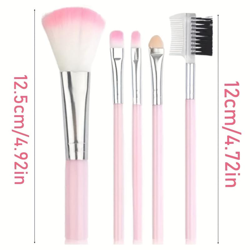 5 Pcs Makeup Brush Set for Beginners Women Eye Shadow Foundation