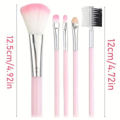 5 Pcs Makeup Brush Set for Beginners Women Eye Shadow Foundation
