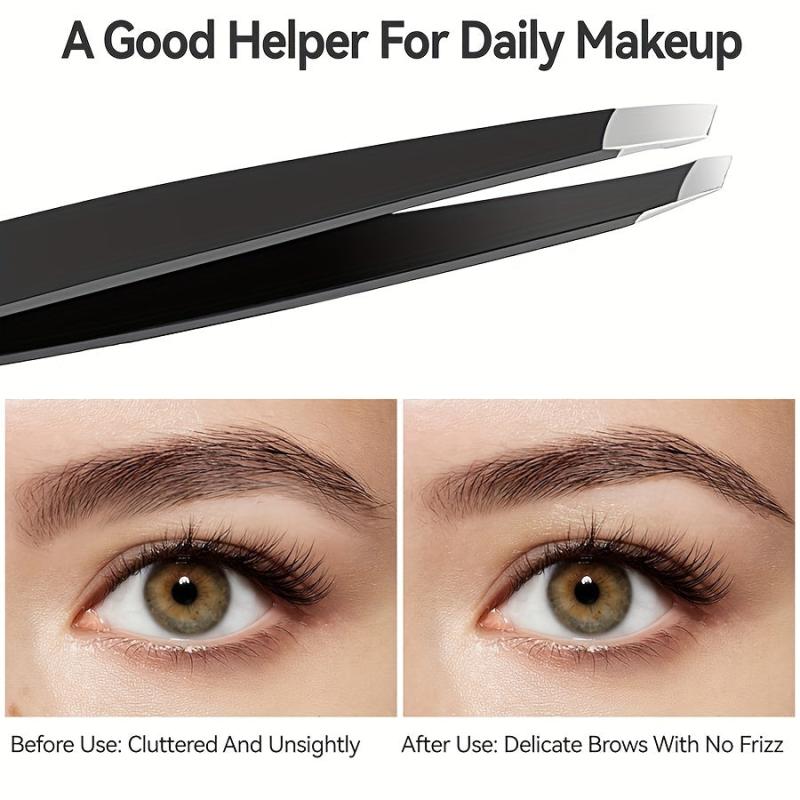 6pc Stainless Steel Tweezers Set for Eyebrows Facial Hair Splinter