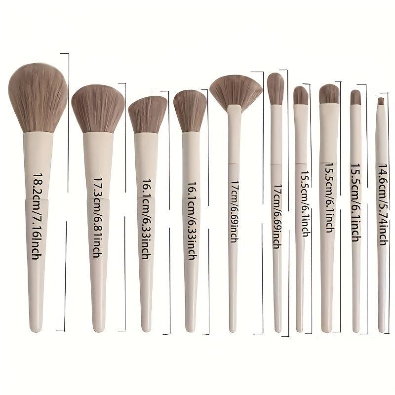 12Pcs Makeup Set with Brushes, Cleaner Pad & Sponge