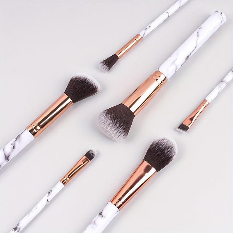 6pcs Marble Makeup Brush Set Face Repair Blush Superfine Eye Shadow Multifunctio