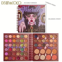 Long-Lasting 62-Color Eyeshadow Palette - Pearly Matte & Bright Earth Tones