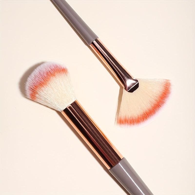 20Pcs Champagne Eye Brush Set - Foundation, Powder, Eye Shadow, Eyeliner
