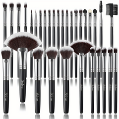 32-Piece Professional Makeup Brush Set Wooden Handle Eyeshadow Face Brushes Kit
