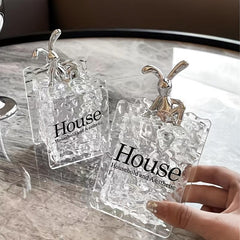 Rabbit Cotton Pad Holder Swab Rod Storage Box