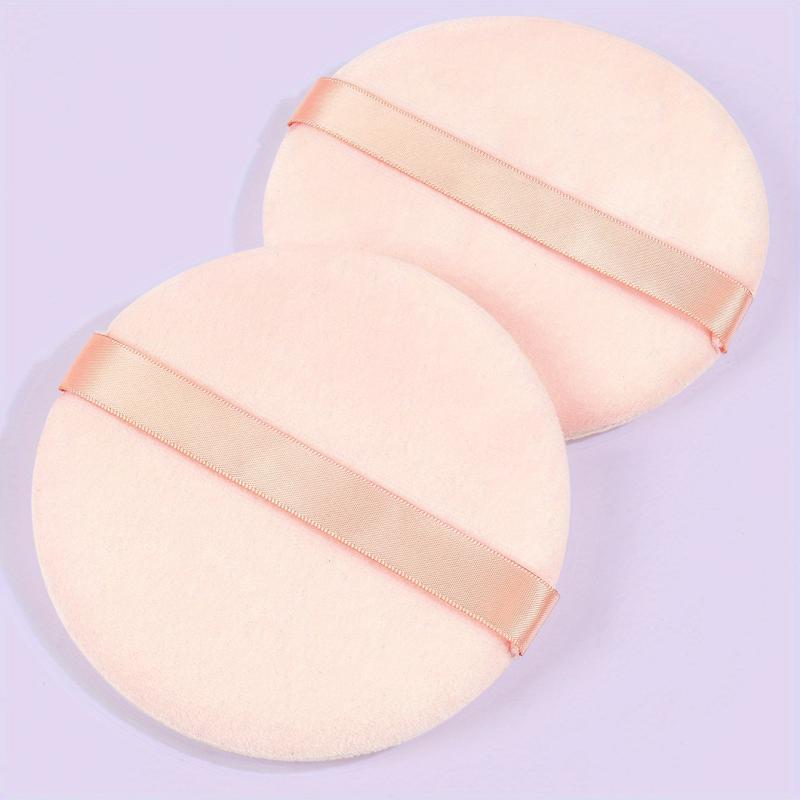 2pcs Large Makeup Powder Puff Soft Cotton Round Sponge Tools