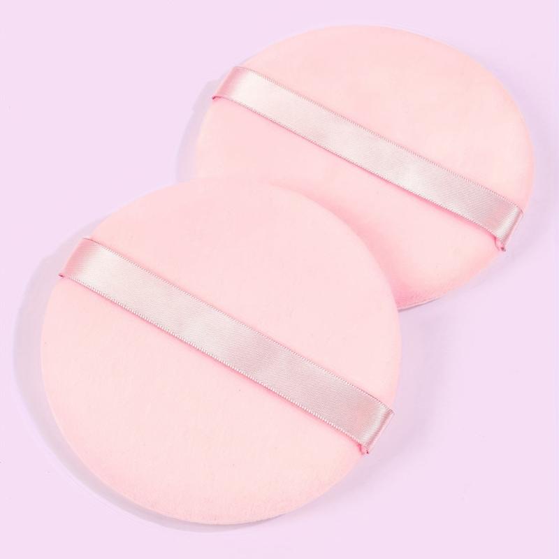 2pcs Large Makeup Powder Puff Soft Cotton Round Sponge Tools
