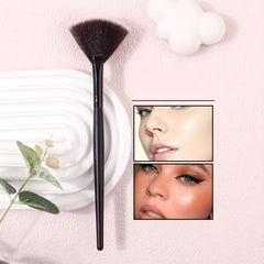 Fan Shape Blush Brush Makeup Tool Highlighter Powder Facial Mask Brush