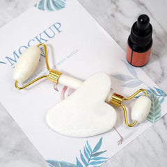 Jade Roller Gua Sha Set Natural Jade Stone Roller For Face Beauty