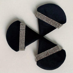 Crystal Powder Puff Triangle Rhinestone Decor Soft Cosmetic Sponge