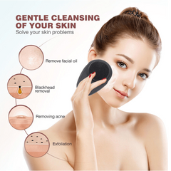2-in-1 Silicone Face Scrubber Exfoliator