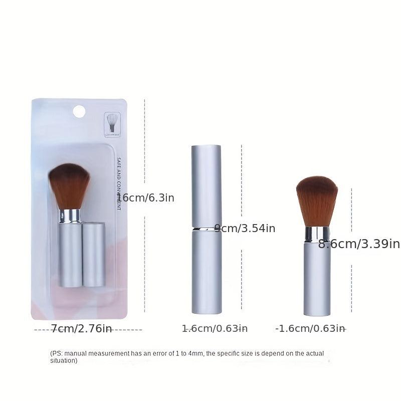 Retractable Kabuki Makeup Brush - Blush Bronzer Powder - Travel Friendly