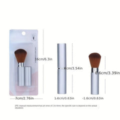 Retractable Kabuki Makeup Brush - Blush Bronzer Powder - Travel Friendly