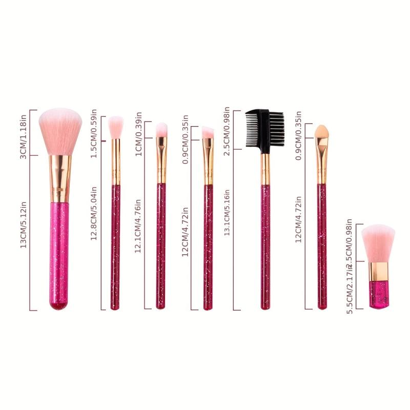 7pcs Makeup Brushes Set Foundation Powder Eyeshadow Lip Brush