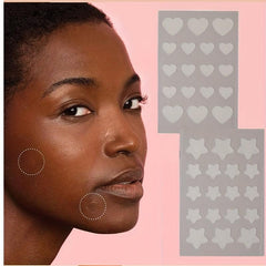 36pcs Acne Pimple Patches Hydrocolloid Heart & Stars Shape Stickers