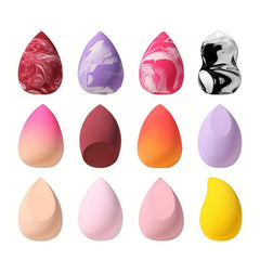 12 Pcs Makeup Sponge Set Beauty Makeup Puff For Makeup Beginner