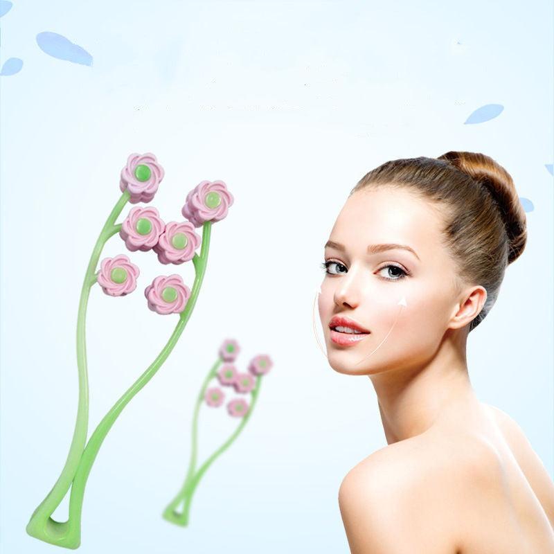 Floral Facial Massager Roller for Smooth Skin