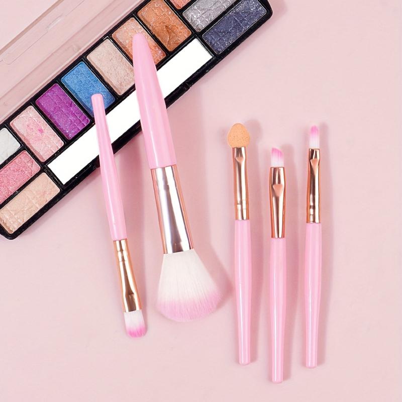 5Pcs Makeup Brushes Set Eye Shadow Eyebrow Eyeliner Blush Foundation Lip
