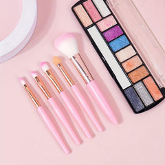 5Pcs Makeup Brushes Set Eye Shadow Eyebrow Eyeliner Blush Foundation Lip