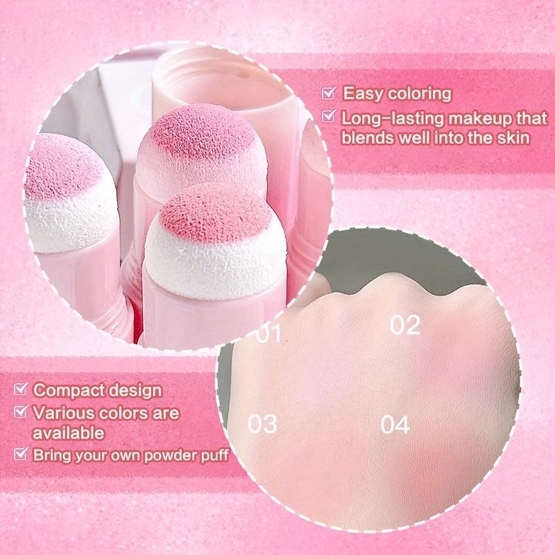 Four-color Blush Stick Low Saturated Matte Blush Powder 6g